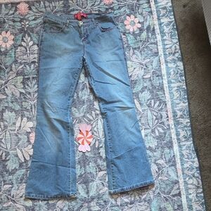 GLO Jeans Medium Blue Flare Leg Size 9 Y2K